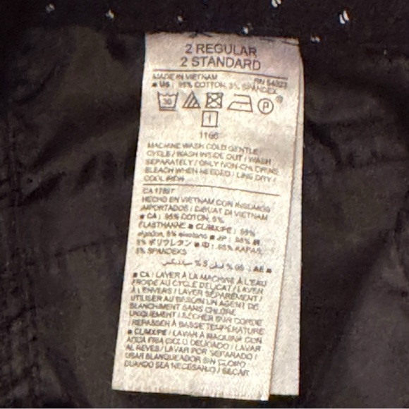 Old Navy Size 2 Black/White Dot Mid-Rise Pixie Skinny Ankle Pant Cotton-Spandex - Picture 8 of 8